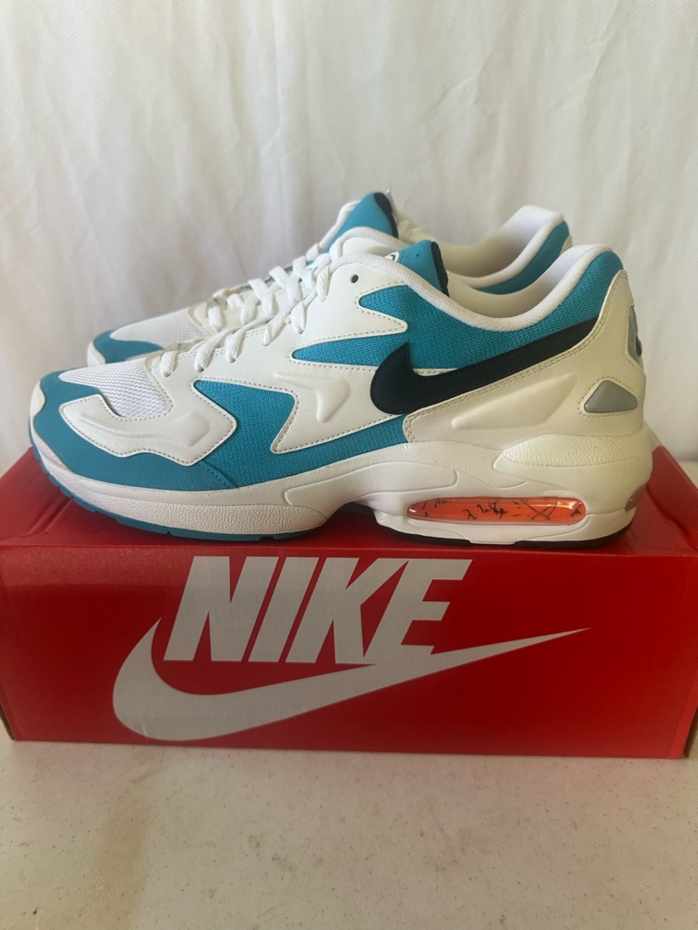 Nike Air Max2 Light Blue Lagoon White Black Sneakers Men’s Size 13 NWB